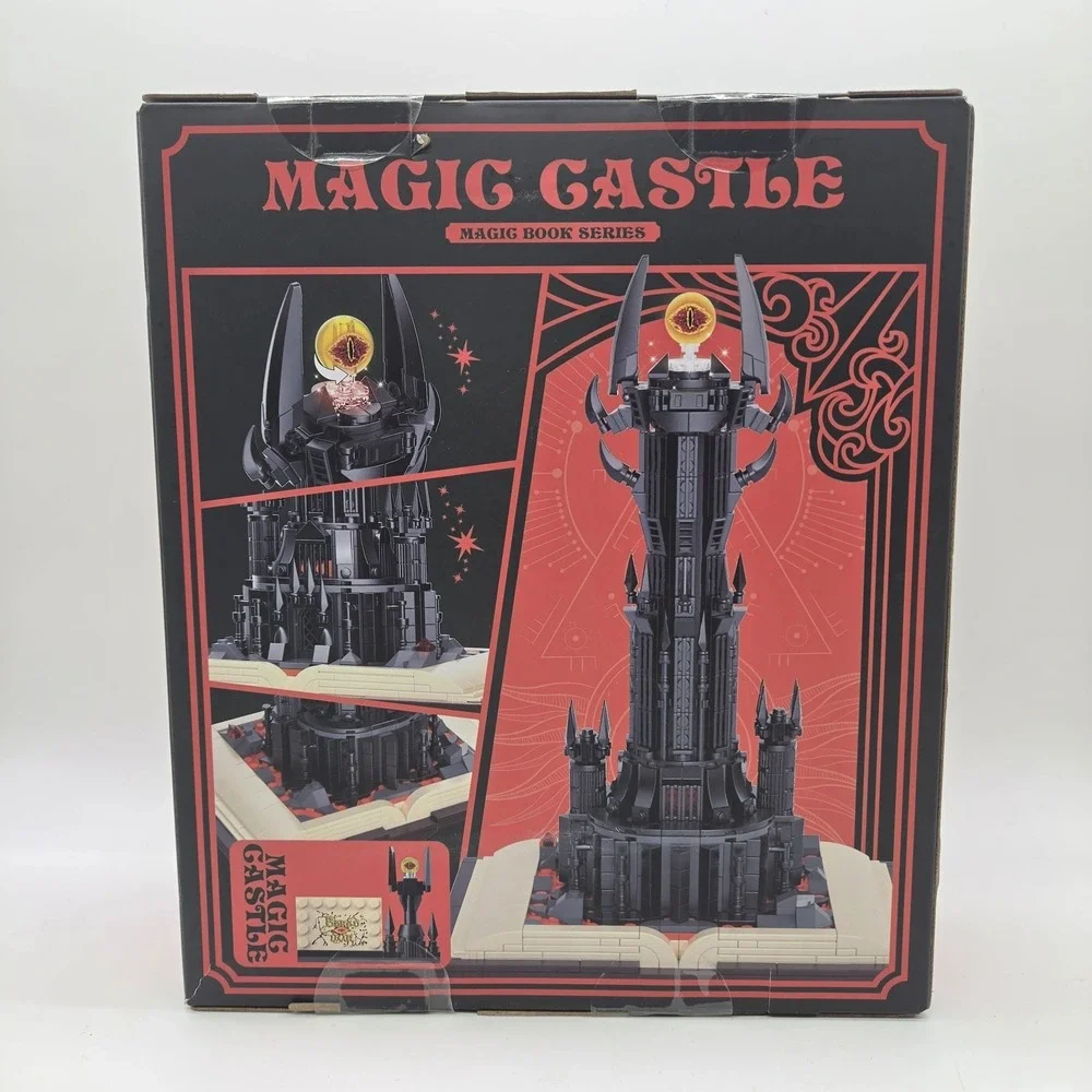 Creative Black Tower Magic Book Building Block Expert Idea Dark Tower 969 Pieces